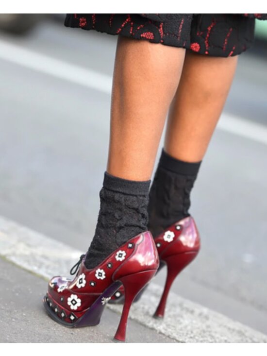 Prada Shoes - PRADA floral clog heels shoes oxford booties size 37 (runs like 6.5)